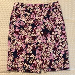 J. Crew Factory Floral Pencil Skirt, Size 00